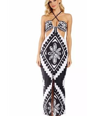 La Moda Bikini Set with Maxi Cover-Up Dress XL NWT
